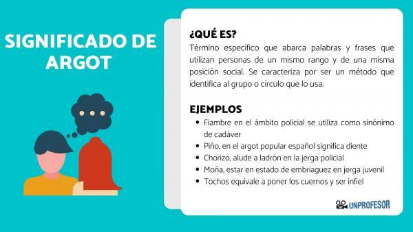 Argot: значення та приклади - Argot: приклади іспанською мовою, які здивують вас