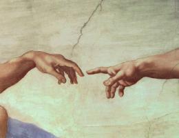 En Criação de Adão de Michelangelo: omskriving og egenskaper
