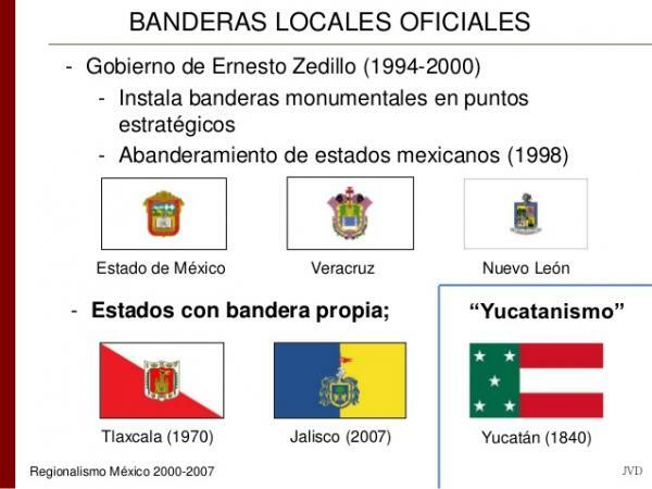 Steaguri din Mexic - Steaguri de stat mexicane