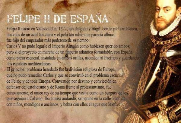 What did Felipe II of Spain do - Brief summary - Art and science