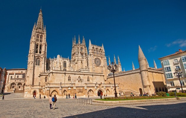 Katedrála v Burgosu, fasáda.