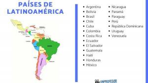 Списък на 21 страни от Латинска Америка