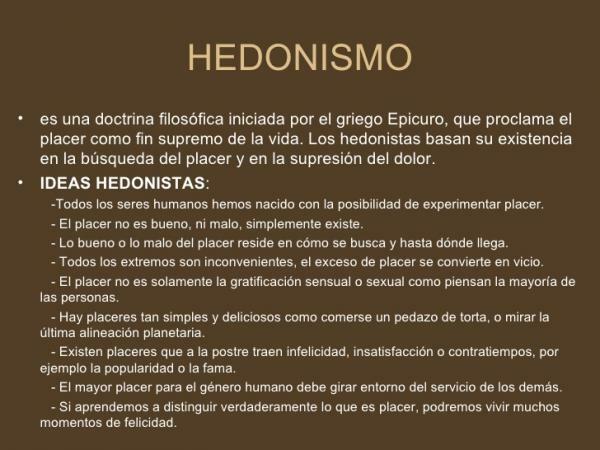 Hedonisme: mening og egenskaper - Betydning av hedonisme