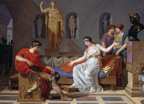 Priča o Kleopatri i Juliju Cezaru - Sažetak