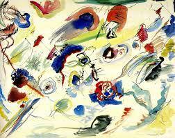 Picturi abstracte celebre - fără titlu (prima acuarelă abstractă) de Wassily Kandinsky (1910)