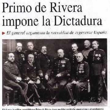 Ditadura de Primo de Rivera - Resumo