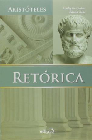 Capa do livro Retorica, av Aristoteles.