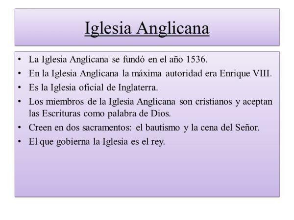 Originea anglicanismului și principalii reprezentanți - Caracteristici ale anglicanismului 