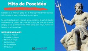Myth of POSEIDON, god of the sea