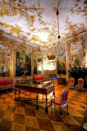 Interior of the Sanssouci Palace, Potsdam.