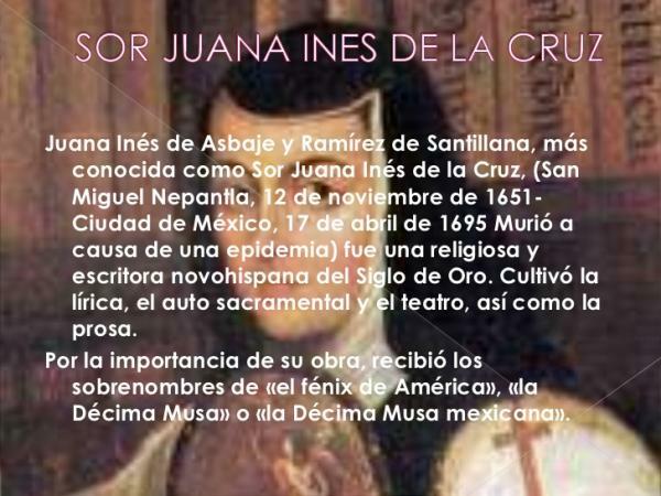 Sor Juana Inés de la Cruz: viņas vissvarīgākie darbi - Sor Juana Inés de la Cruz īsa biogrāfija