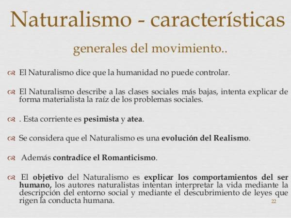 Charakteristika naturalizmu