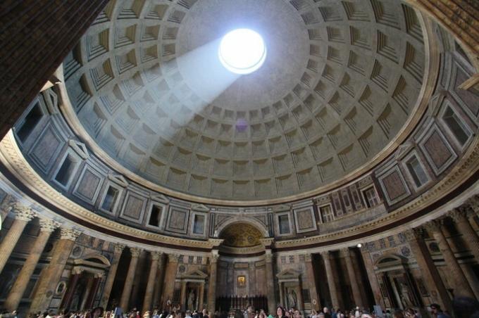 Roman Pantheon konstruksjon, utstiller aboboda struktur