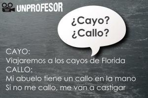 Examples of sentences with CAYO and CALLO