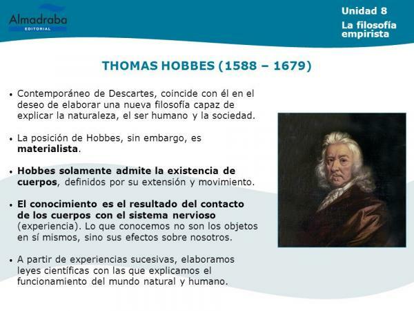 Empiricism: leading philosophers - Thomas Hobbes, one of the philosophers of empiricism
