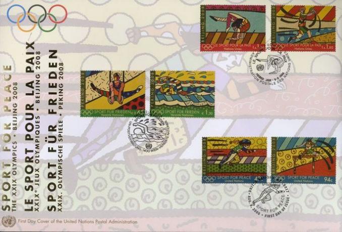 selos postais esportes para a paz