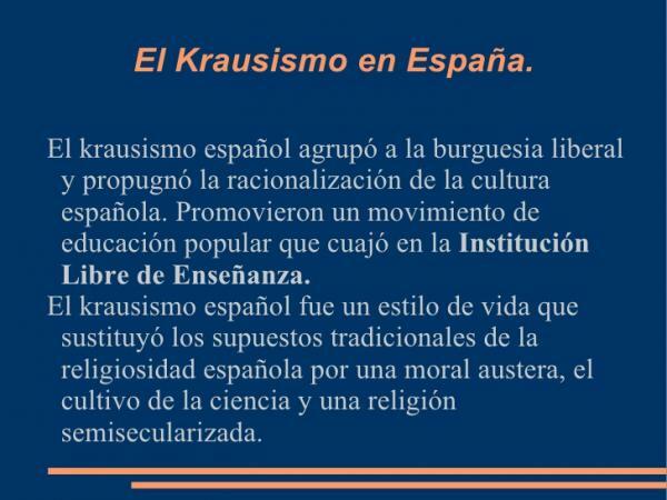 Τι είναι το ισπανικό Krausism - περίληψη - Προέλευση του ισπανικού Krausism 