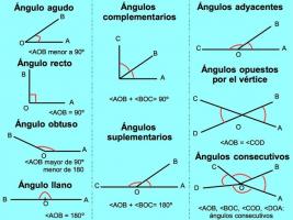 Types d'angles: quels sont-ils et leurs différences (avec exemples et images)