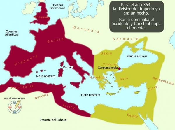 Rozdíly mezi východní a západní římskou říší - politická organizace ve východní a západní římské říši