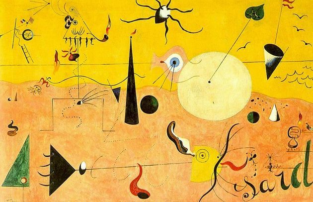 O Caçador (Paisagem Catal) - minyak di atas kanvas, 1924 - Joan Miró, MoMa, NY