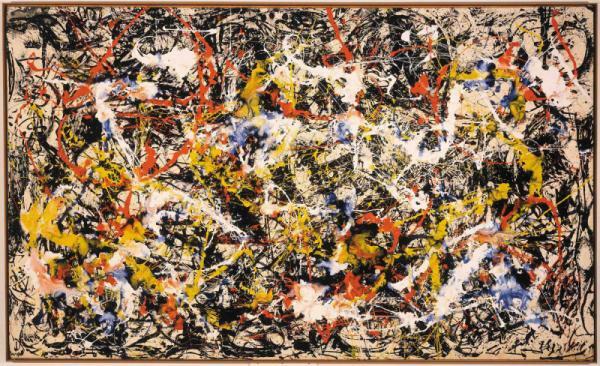 有名な抽象絵画-ジャクソンポロックの収斂（1952） 