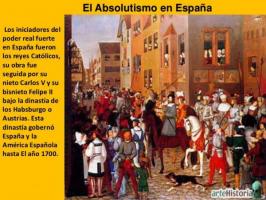 Absolutisme i Spanien: egenskaber og historie
