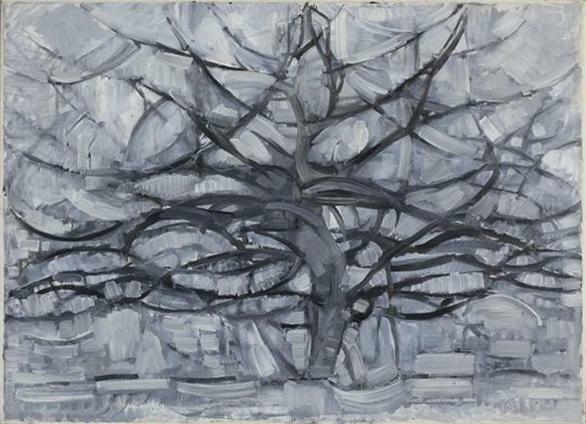ピエトモンドリアン：最も重要な作品-ピエトモンドリアンの最も重要な作品の1つである灰色の樹（1912） 