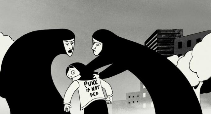 Frame from the movie Persepolis