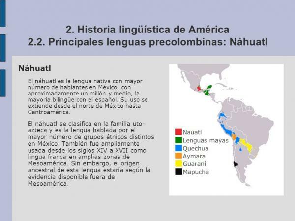Lingue della cultura azteca - Le lingue più parlate dagli aztechi