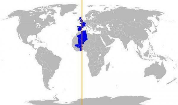 Where the meridian of Greenwich passes - Countries where the meridian of Greenwich passes