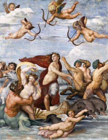Kemenangan Galatea: analisis dan makna - Pengantar singkat untuk karya ini oleh Raphael 