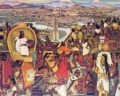 Mexikansk väggmålning: egenskaper, författare och verk