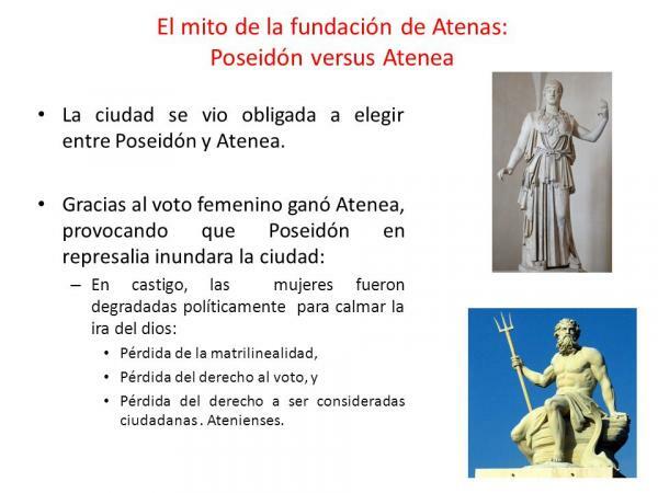 Μύθοι της Αθηνάς - Η ίδρυση της Αθήνας, ένας άλλος μύθος της Αθηνάς 