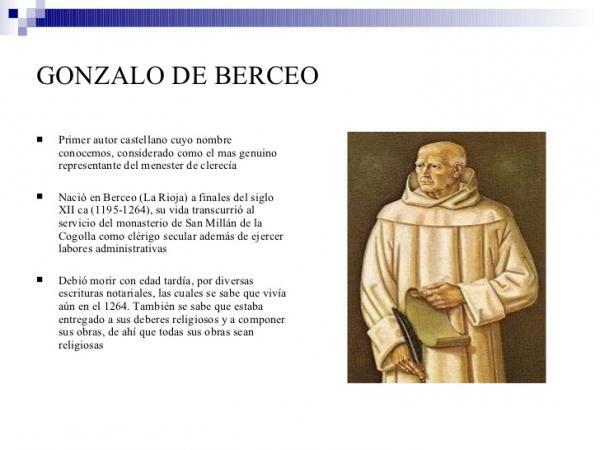 Гонсало де Берсео: най-забележителните творби - Кратка биография на Гонсало де Берсео 