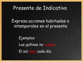 What is the PRESENT of INDICATIVE