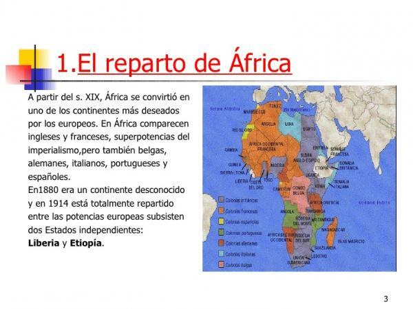 Portuguese colonies in Africa: summary - Distribution of Africa by Europe