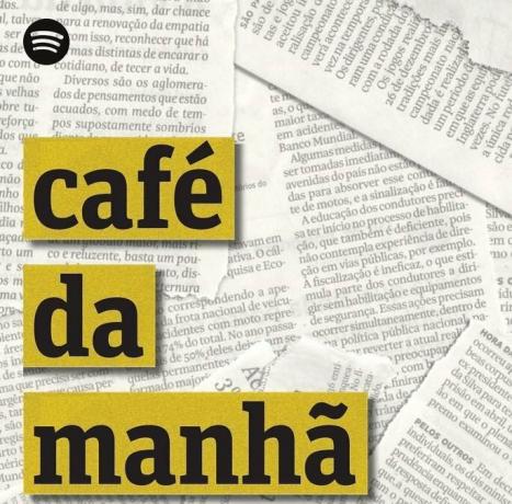 Логотип подкаста Café da Manhã