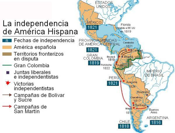 Ανεξαρτησία των χωρών της Λατινικής Αμερικής: αιτίες και συνέπειες - Ιστορικό της ανεξαρτησίας των χωρών της Λατινικής Αμερικής