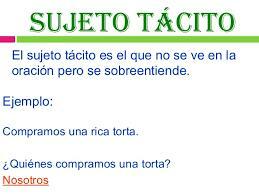 Ορισμός και παραδείγματα προτάσεων του SUJECTO TÁCITO