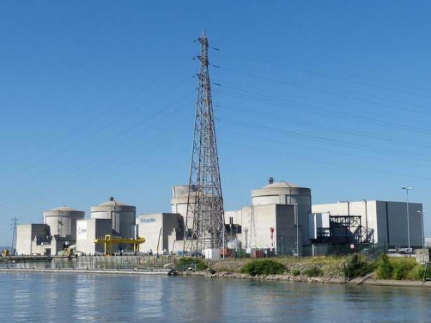 Rhone nuclear plant in France