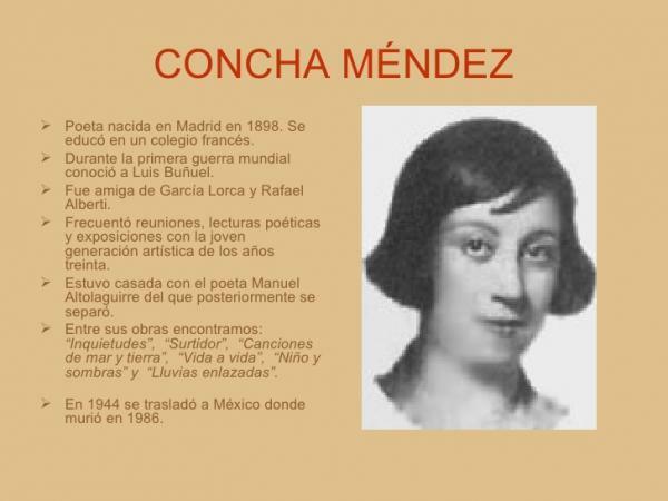 Писатели на поколението от 27 г. - Конча Мендес (1898-1986)
