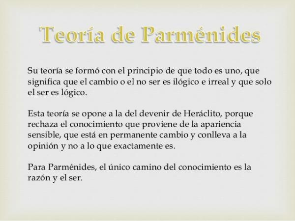 Povzetek misli Parmenida - Teorija Parmenida: filozof nespremenljivega 
