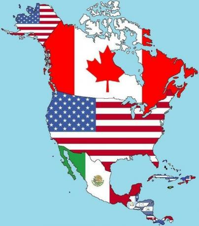 Bendera Amerika - Bendera Amerika Utara dan Tengah