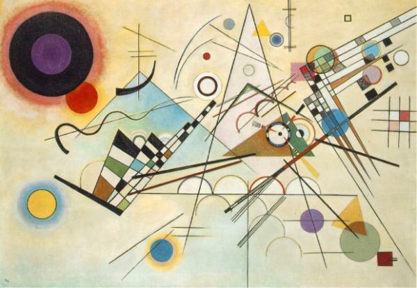 Abstrakt kunstverk og deres forfattere - Komposisjon VIII (1923) av Wassily Kandinsky