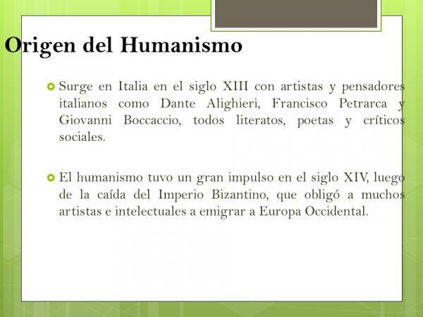 Представители на хуманизма - произход на хуманизма