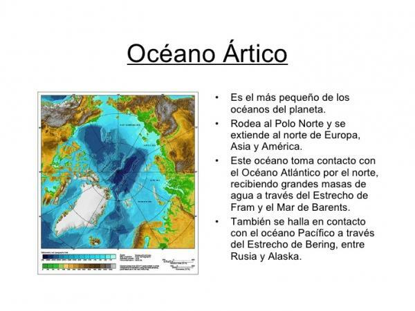 Arktički ocean: položaj i karakteristike - Karakteristike Arktičkog oceana
