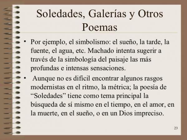 Антонио Мачадо: най-важните творби - уединения. Галерии Други стихотворения (1907)