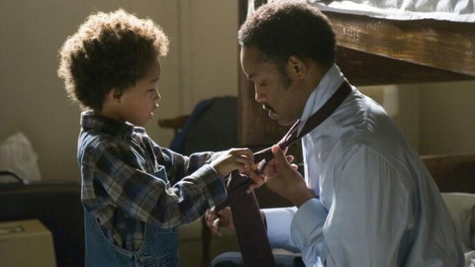 Frame from the film The Pursuit of Happiness