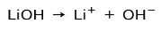силна основа дисоциация на литиев хидроксид