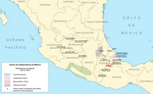 Indépendance du Mexique: personnages principaux - Les côtés de la guerre d'indépendance mexicaine